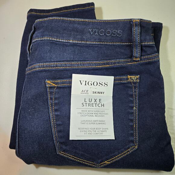 NWT Vigoss High Rise Ace Skinny Luxe Stretch‎ Denim Jeans Women's Size 30 - Picture 5 of 6